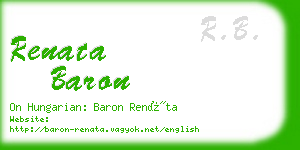 renata baron business card